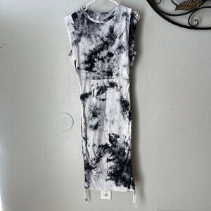 Tie-Dye Sleeveless Ruched Bodycon Dress By EPretty